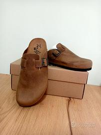 Sabot sandali in pelle 