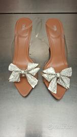 sandali con tacco alto e strass