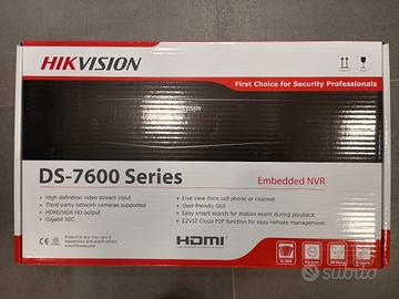 NVR hikvision 4 Porte Poe con HDD 1 TB