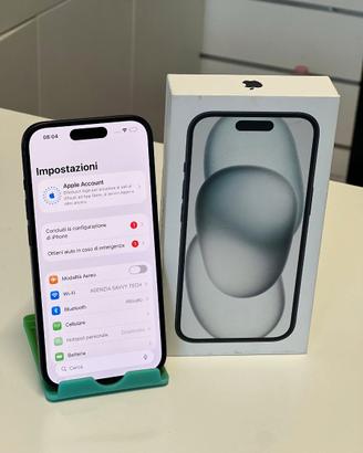 iPhone 15 256GB Nero-Batteria 100% Originale Apple