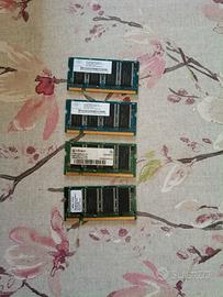 Lotto 4 banchi RAM DDR 1 256 mb portatil❗ leggre ❗
