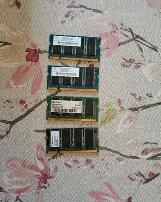 Lotto 4 banchi RAM DDR 1 256 mb portatil❗ leggre ❗
