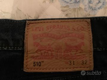 LEVIS Jeans 510 colore nero x uomo, taglia W31 x L