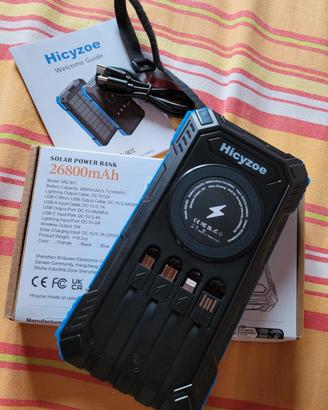 Power Bank Solare 26800mAh*, nuovo