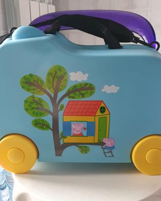 VALIGIA NUOVA RIGIDA CAVALCABILE PEPPA PIG 30 €