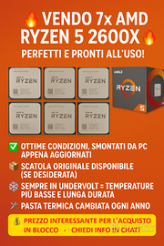 Set di 7 CPU AMD Ryzen 5 2600X