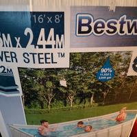 piscina Bestway 4.88x2.44 con filtro a sabbia