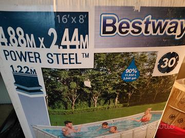 piscina Bestway 4.88x2.44 con filtro a sabbia