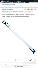 Barra stabilizzatrice obliqua  doccia acciaio cm90