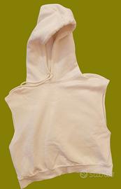 Felpa Con cappuccio senza maniche TG unica