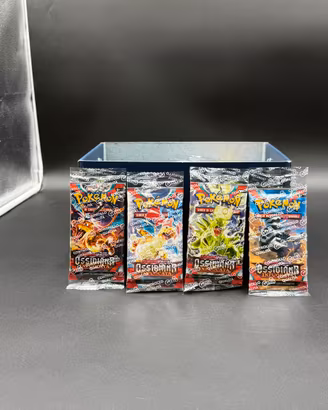 Artset 4 Bustine Pokemon ITA Ossidiana Infuocata