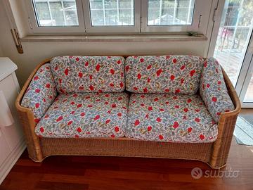 divano in vimini/rattan 2 posti