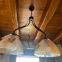 Lampadari ferro battuto dipinti