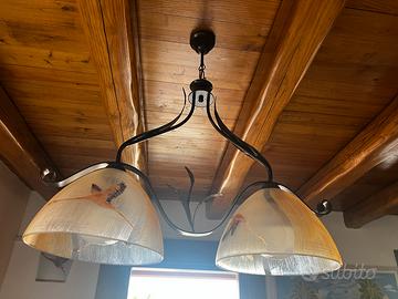 Lampadari ferro battuto dipinti