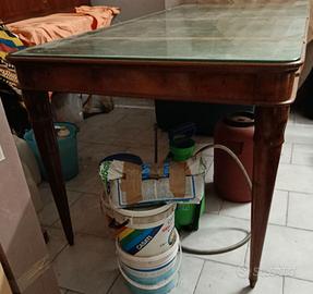 tavolo vintage anni 40/50 con 6 sedie