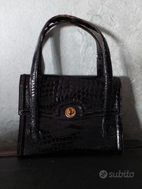 Borsa vintage in coccodrillo 