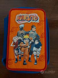 Astuccio per la scuola a tre scomparti Naruto