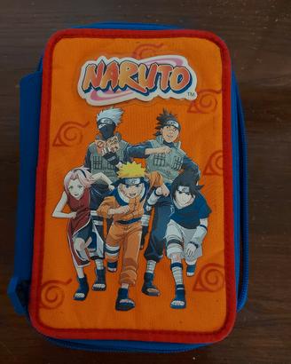 Astuccio per la scuola a tre scomparti Naruto