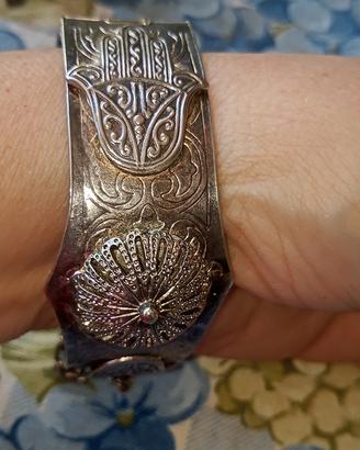 bracciale etnico argento indiano 
