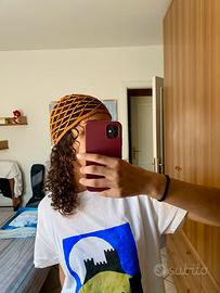 Crochet fishnet cap