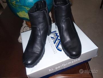 stivaletti donna Imac pelle nera n.39cerniera nuov