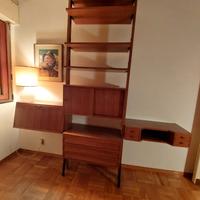 Mobile Vintage con libreria in legno Noce