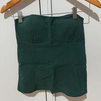 top a corsetto verde taglia M