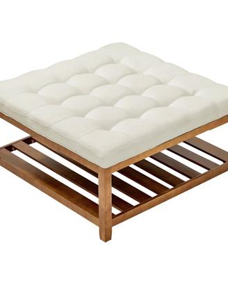 Tavolino da Caffè Quadrato in Legno Massello