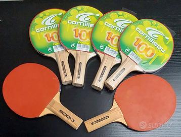 Set 6 racchette Ping Pong  4 nuove 2 usate