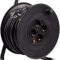 Avvolgicavo 50m con prolunga 3 x 1,5 mm con sistem