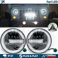 FARI LED Angel Eyes Per JEEP WRANGLER JK OMOLOGATI