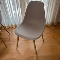 Set 4 sedie colore tortora stile scandinavo