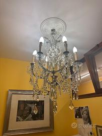 Lampadario cristallo antico