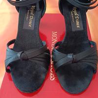 Scarpe da ballo caraibico, in raso color nero, n.