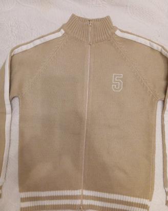 maglia ragazzo in misto lana con cerniera 
