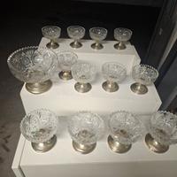 vassoio e coppe argento