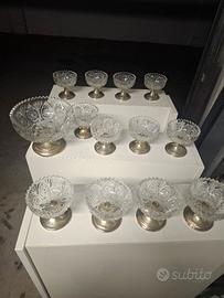 vassoio e coppe argento