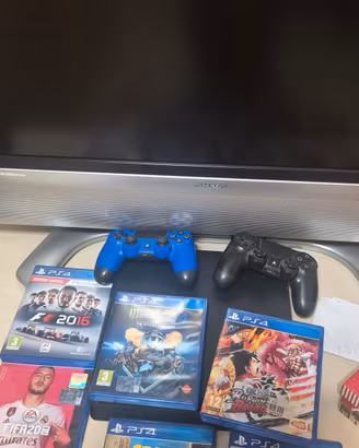 Ps4 slide con due joystik PlayStation e 6 giochi 