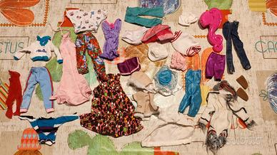 Barbie lotto abiti vintage e spazzola