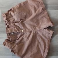 Pantaloncini con rouge a vita alta