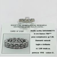 Anello eternè in oro 18KT brillanti ct 3.00 (p)