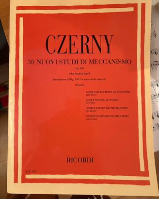 Libro pianoforte Czerny op. 849 e Metodo Europeo