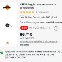 NRG puleggia compressore aria condizionata BMW