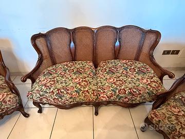 Salotto stile luigi xv in legno