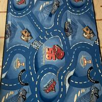 Tappeto gioco pista di CARS blu 130x190