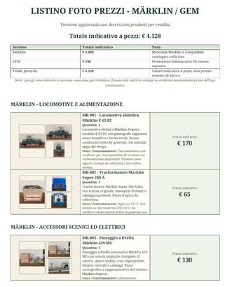 Lotto marklin vintage con GEM