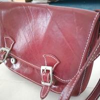 Borsa bordeaux vera pelle