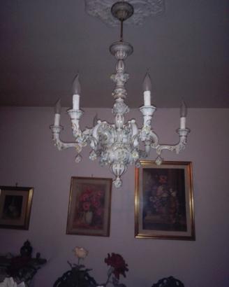 Lampadario di Capodimonte. Originale.