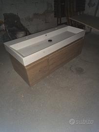 Mobile bagno con lavandino doppio rubinetto 