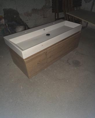 Mobile bagno con lavandino doppio rubinetto 